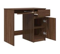 Bureau BURKE, Brun Table à écrire - 1 PERSONNE - chêne marron 86x49x76 cm - bois d'ingénierie BB808