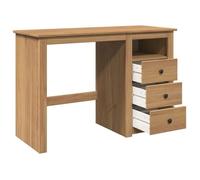 Bureau BURKE, Brun Table à écrire - 1 PERSONNE - Panama 112x45x75 cm - bois massif de pin BB346