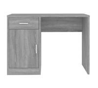 Bureau BURKE Gris Table à écrire - 1 PERSONNE - avec tiroir - et armoire - Sonoma gris 100x40x73 cm - BB326