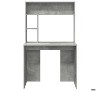 Bureau BURKE Gris Table à écrire - 1 PERSONNE - Gris béton 91x50x149 cm - Bois d'ingénierie BB835