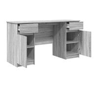 Bureau BURKE Gris Table à écrire - 1 PERSONNE - Sonoma gris 140x49x76 cm - Bois d'ingénierie BB247