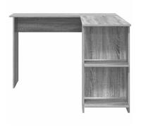 Bureau BURKE, Gris Table à écrire d'angle - 1 PERSONNE - avec étagère - Gris Sonoma 140x113,5x75 cm - BB1069