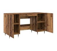 Bureau BURKE, Marron Table à écrire - 1 PERSONNE - Bois ancien 140x50x75 cm - Bois d'ingénierie BB1078