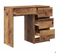 Bureau BURKE, Marron Table à écrire - 1 PERSONNE - Bois Ancien 90x37,5x75 cm - Bois d'ingénierie BB1014
