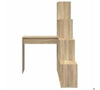 Bureau BURKE, Marron Table à écrire d'angle - 1 PERSONNE - Chêne Sonoma 101,5x149,5x149,5 cm - BB255