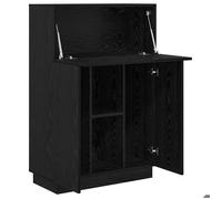 Bureau BURKE Noir Table à écrire - 1 PERSONNE - Chêne noir 71.5x31.5x106.5 cm - Bois d'ingénierie BB1001