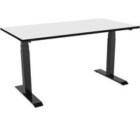 Bureau celexon PRO eAdjust-58123 réglable en hauteur électriquement - noir, avec plateau HPL 125 x 75 cm