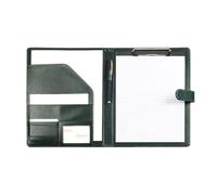 Bureau Chemise A4 en cuir avec insert for stylo, multifonctionnelle, for signature de contrats, bloc-notes for réunions et bureaux Organisateur de documents(Green)