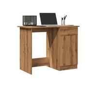 Bureau chêne artisanal 100x50x76 cm bois d ingénierie