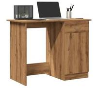 Bureau chêne artisanal 100x50x76 cm bois d ingénierie Marron G