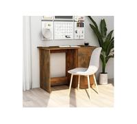 Bureau Table d'Etude Bureau d'Ordinateur Table Informatique Table de Travail Maison Intérieur Chêne Fumé 100x50x76 cm Bois d'Ingénierie