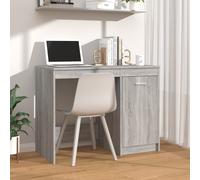 Bureau Chêne Fumé 100x50x76 cm Bois d'Ingénierie Table d'Ordinateur vidaXL