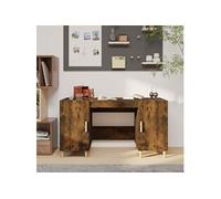 vidaXL Bureau Chêne fumé 140x50x75 cm Bois d'ingénierie Marron G