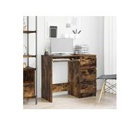 Vidaxl Bureau Chêne Fumé 90x45x76 Cm Bois D'ingénierie Marron