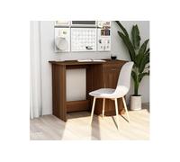 815422 vidaXL Bureau Chêne marron 100x50x76 cm Bois d'ingénierie