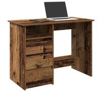 Bureau chêne marron 102x50x75 cm bois d'ingénierie bureau d'ordinateur vidaXL