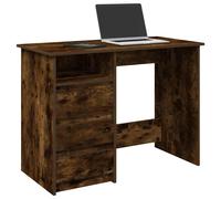 Bureau chêne marron 102x50x75 cm bois d'ingénierie bureau d'ordinateur vidaXL