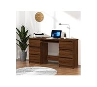 Vidaxl Bureau Chêne Marron 140x50x77 Cm Bois D'ingénierie Marron