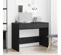 Bureau - Chêne noir - 101x50x76,5 cm - 2 tiroirs - Bois d'ingénierie