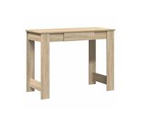 vidaXL Bureau chêne Sonoma 100x45x75 cm – Bois d'ingénierie, pour ordinateur, avec rangement
