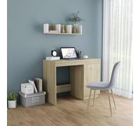 Bureau Chêne Sonoma 100x50x76 Cm Aggloméré Brun