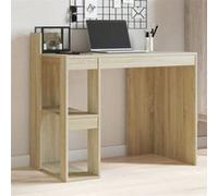 vidaXL Bureau Chêne Sonoma 103,5 x 56,5 x 94 cm bois d'ingénierie Marron
