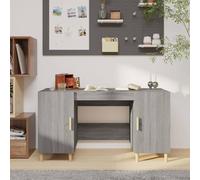 Bureau Chêne Sonoma 140x50x75 cm Bois d'Ingénierie Table d'Ordinateur vidaXL