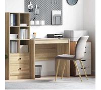 Bureau chêne sonoma 80 x 50 x 76 cm - Bois d'ingénierie, contemporain, rangement pratique