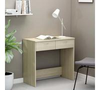 Bureau Chêne Sonoma 80x40x75 Cm Aggloméré Brun