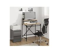 vidaXL Bureau Chêne Sonoma 80x50x90 cm en bois d'ingénierie et fer Multicolore