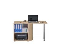 SIMMOB Bureau Chêne Table Pivotante et Rangement - Chêne Naturel