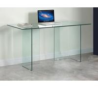 Vente-unique - Bureau Clarissa - Verre trempé - Transparent