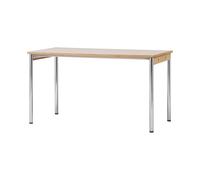 Audo Copenhagen Table de conférence Co Table 140x70cm Chrome. laminate creme