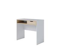PEGANE Bureau Coloris Blanc avec Un tiroir Couleur cambrien,Table d'étude avec Rangement - Longueur 90 x Hauteur 78 x Profondeur 44 cm