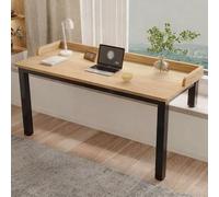 Bureau compact de jeu et d'étude pour bureau à domicile, petite table d'écriture beige (99,1 x 55,9 x 30,5 cm) - Parfait pour la chambre à coucher, l'installation de fenêtres, design peu encombrant