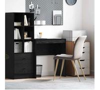 vidaXL Bureau compact chêne noir 70×40×76 cm – bois d'ingénierie, rangement, design épuré