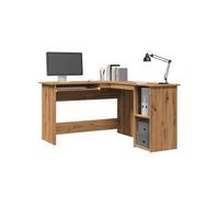 Bureau d angle chêne artisanal 120x140x75 cm bois d ingénierie