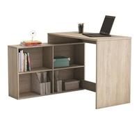 Bureau d’angle Droit ou Gauche Corner avec Rangement - Chêne Clair Chaleureux - Robuste et Fonctionnel - 111,9x100,7x76,7 cm