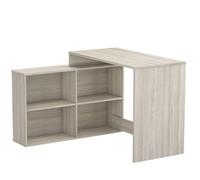 Bureau d’angle Droit ou Gauche Corner avec Rangement - Chêne Clair Chaleureux - Robuste et Fonctionnel - 111,9x100,7x76,7 cm