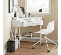 Bureau d’Angle SoBuy Table Informatique avec Grand Plateau Tiroir et 2 Étagères Bureau Compact Blanc 76×76×76cm