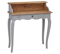 vidaXL Bureau d'Écriture, Table d'Étude Rectangulaire, Bureau d'Ordinateur, Table d'Écriture Maison Intérieur, Bois d'Acajou Massif 80x40x92 cm