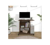 Bureau d ordinateur Chêne marron 80x50x75 cm Bois d ingénierie