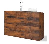 Bureau d'accueil avec comptoir, comptoir de vente, caisse, casier, table de bureau avec tiroirs, bureau d'accueil en bois avec comptoir pour hall d'immeuble de bureaux, élégant bureau d'accu