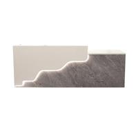 Bureau d'accueil, comptoir d'accueil Moderne générique avec éclairage LED - Tiroir sécurisé et Porte-Rangement pour Salon de Coiffure, Magasin de vêtements, Bureau