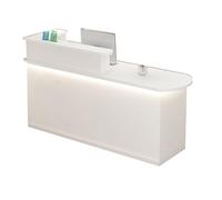Bureau d'accueil, comptoir générique avec tiroirs et Armoire, avec éclairage LED, pour Halls d'entreprise, réceptions d'hôtel, magasins de vêtements