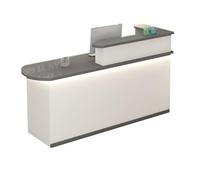 Bureau d'accueil, comptoir générique avec tiroirs et Armoire, avec éclairage LED, pour Halls d'entreprise, réceptions d'hôtel, magasins de vêtements