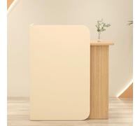Bureau d'accueil moderne avec comptoir, petit bureau d'entrée avec tiroir verrouillable, comptoir de caisse pour magasin de vêtements, hall d'entrée, salon de beauté (Jaune, L80 x l40 x H95 cm)