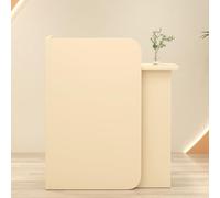 Bureau d'accueil moderne avec comptoir, petit bureau d'entrée avec tiroir verrouillable, comptoir de caisse pour magasin de vêtements, hall d'entrée, salon de beauté (Jaune clair, L60 x l40 x H95 cm
