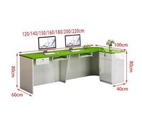 Bureau D'accueil Moderne, Plateau Pour Clavier Et Tiroir Avec Serrure, Adapté Aux Événements Et Conférences, Aux Établissements Médicaux, Aux Établissements De Formation(Gray,RIGHT_180X60X80CM)