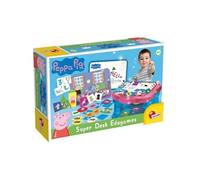 Lisciani – Bureau d'activités Peppa Pig Super Desk – 10 jeux éducatifs, accessoires, 30x48x38 cm